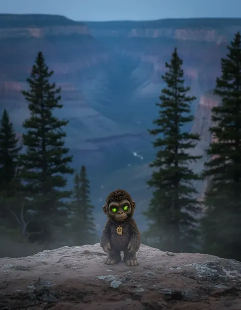 Mogollon Monster figure — in its habitat