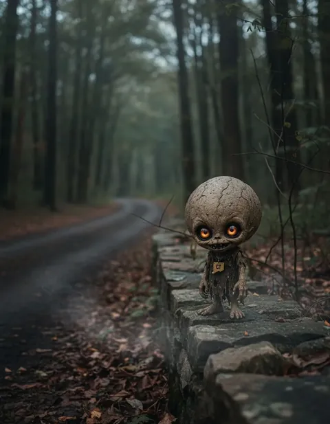 Melon Heads figure — in its habitat