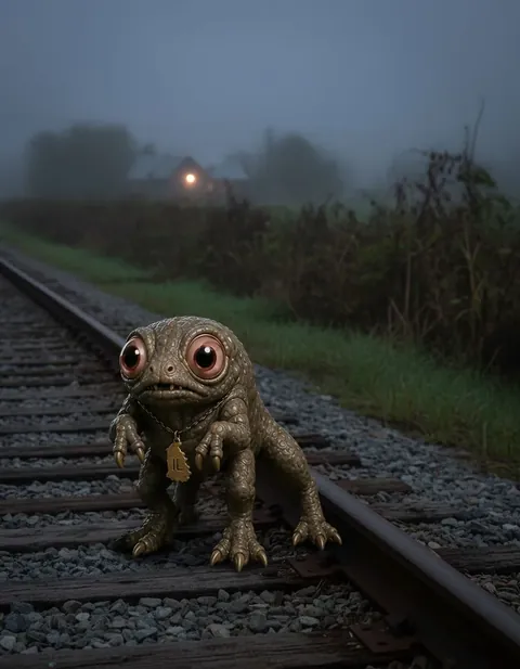 Enfield Horror figure — in its habitat