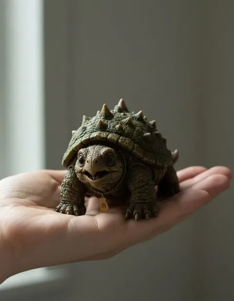 Beast of Busco figure — actual size in hand