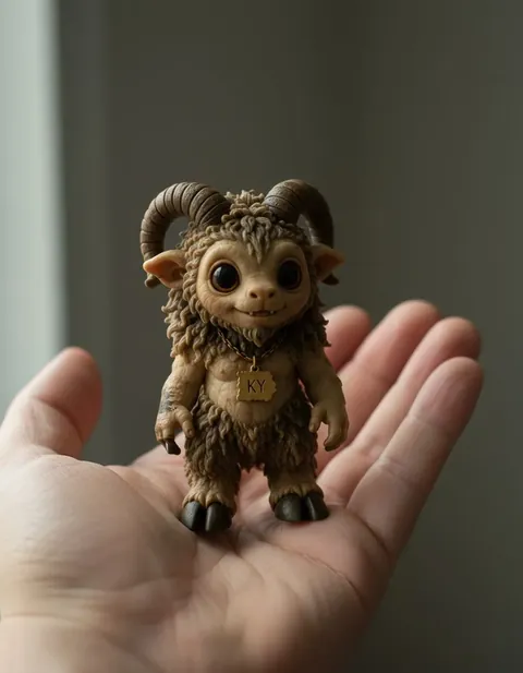 Pope Lick Monster figure — actual size in hand