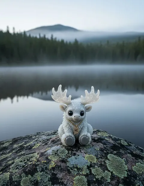 Specter Moose figure — in its habitat