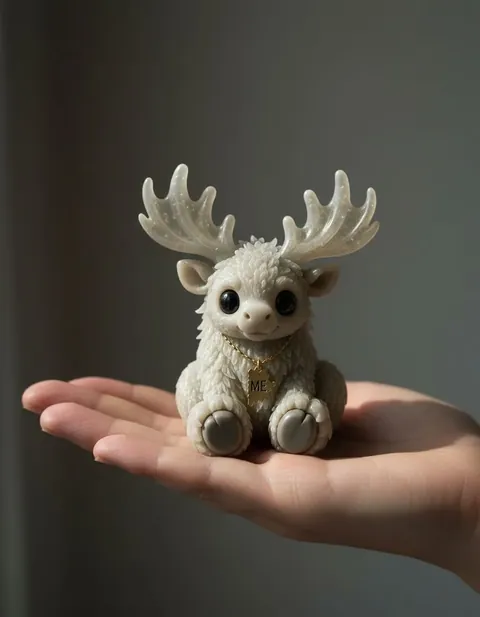 Specter Moose figure — actual size in hand
