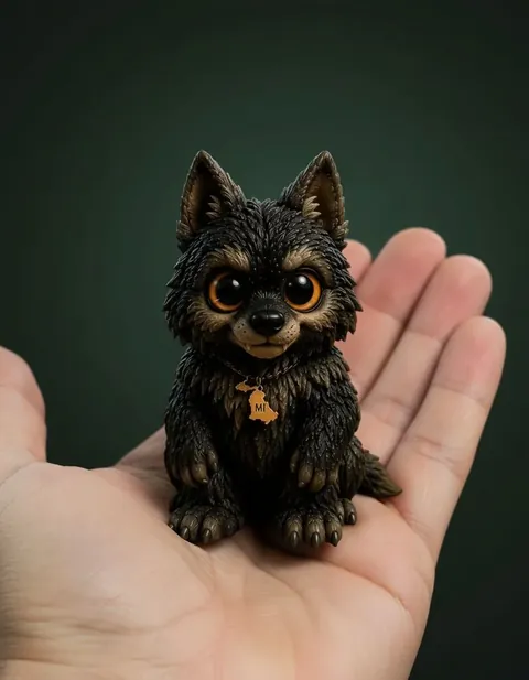 Michigan Dogman figure — actual size in hand