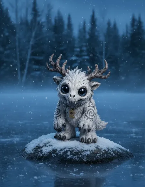 Wendigo figure — in its habitat