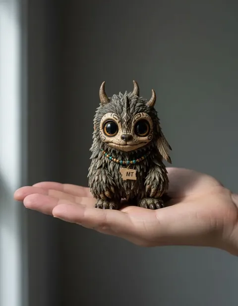Shunka Warakin figure — actual size in hand
