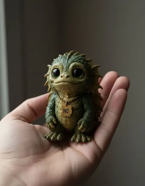 Miniwashitu figure — actual size in hand