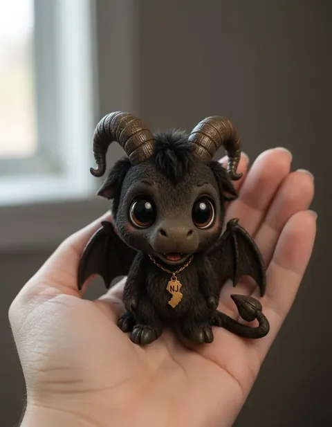 Jersey Devil figure — actual size in hand