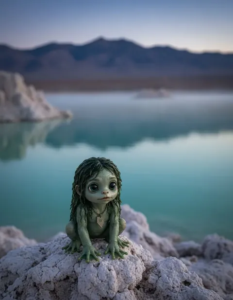 Water Babies figure — in its habitat