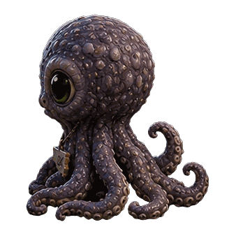 Oklahoma Octopus figure — back view