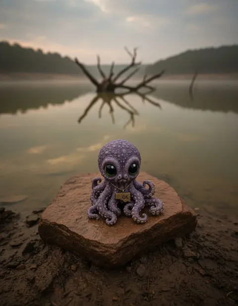 Oklahoma Octopus figure — in its habitat