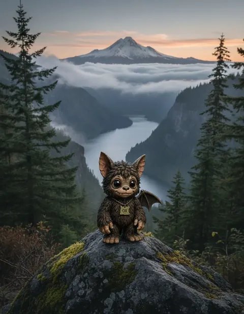 Batsquatch figure — in its habitat