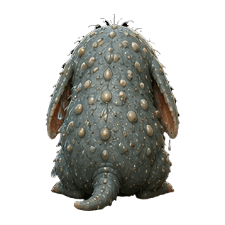 Squonk figure — side view