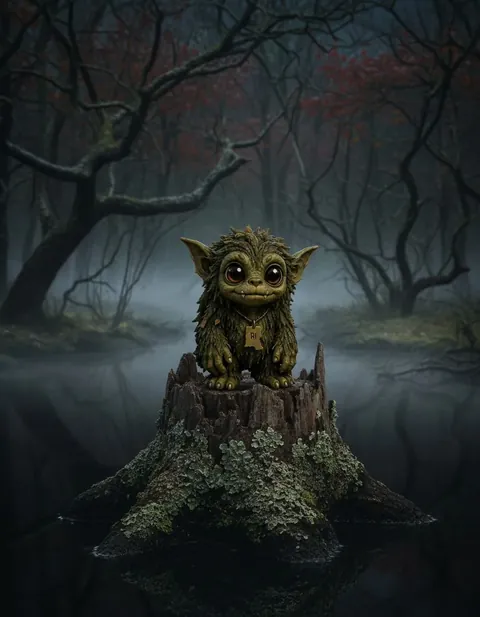 Glocester Ghoul figure — in its habitat
