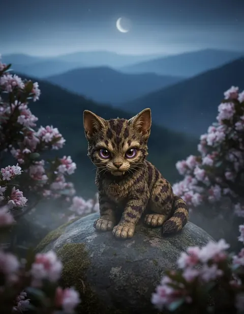 Wampus Cat figure — in its habitat