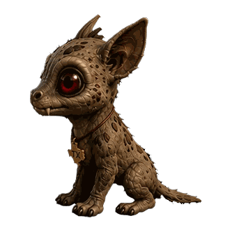 Chupacabra figure — back view