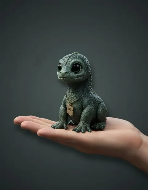 Bear Lake Monster figure — actual size in hand