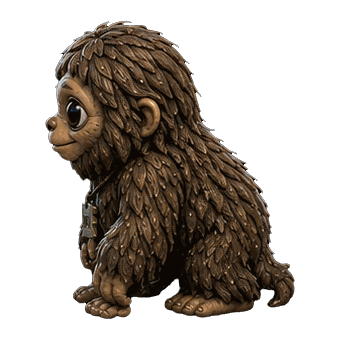 Sasquatch figure — back view