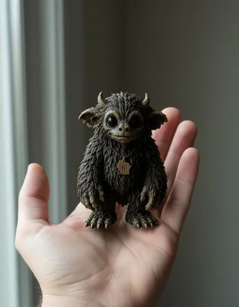 Beast of Bray Road figure — actual size in hand