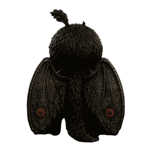 Mothman figure — side view